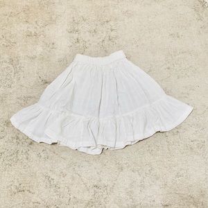 White Boho Midi Skirt
